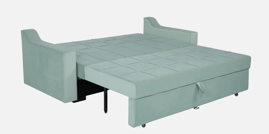 Jason Fabric 3 Seater Pull Out Sofa Cum Bed In Suka Blue Colour - Febonic Living