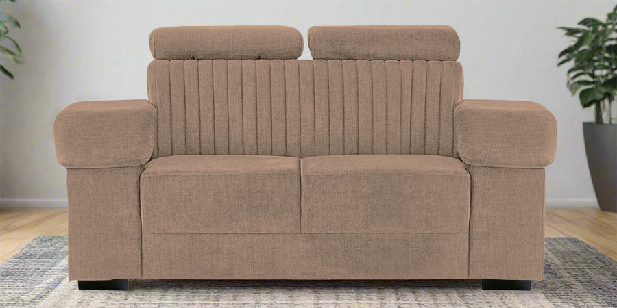 Draco Fabric 2 Seater Sofa In Cookie Beige Colour - Febonic Living