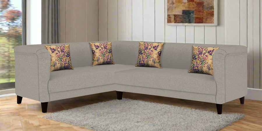 Niki Fabric Corner Sofa In Ash Grey Colour - Febonic Living
