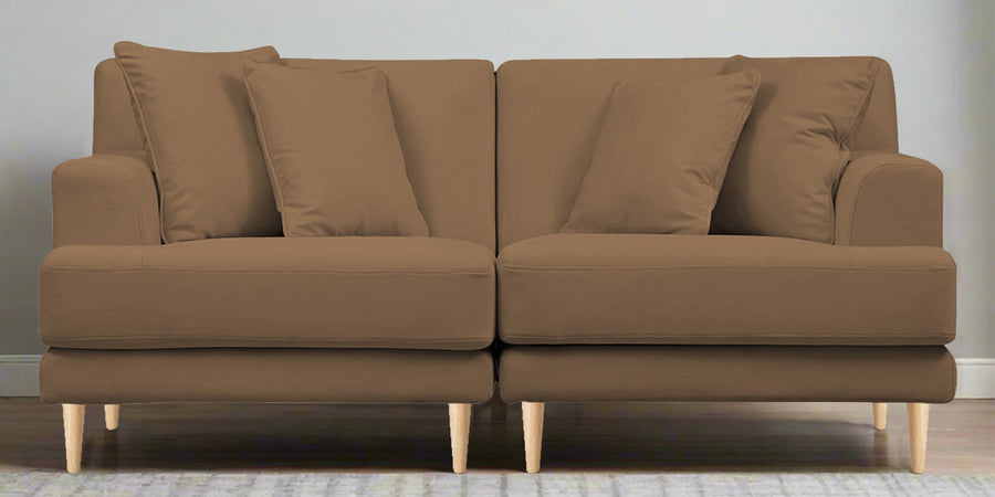Woody Fabric 2 Seater Sofa In Dusty Peach Colour - Febonic Living