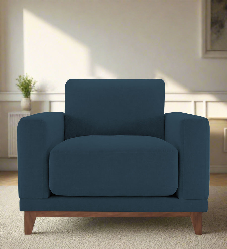 Esha  1 Seater Fabric Sofa - Cool Blue by Febonic Living