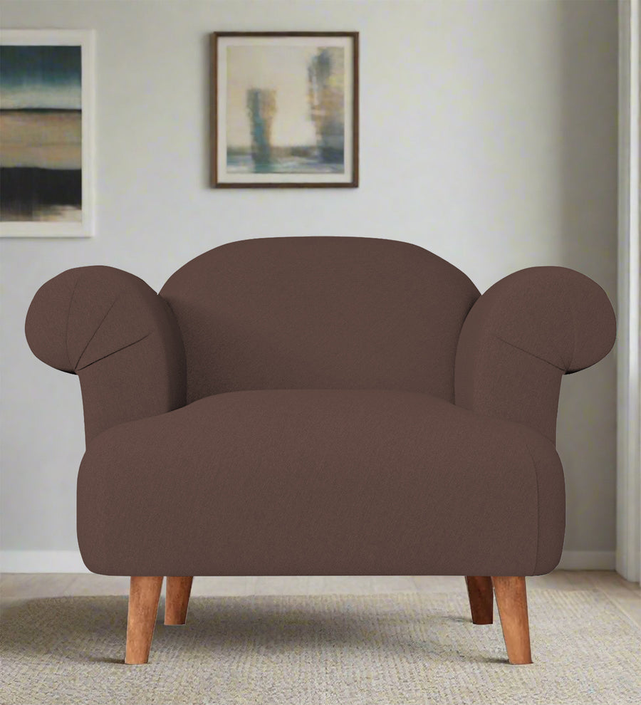 Barber  1 Seater Fabric Sofa - Caramel Brown by Febonic Living