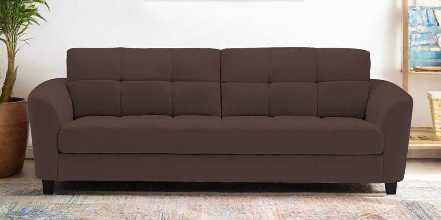 Mulan Fabric 3 Seater Sofa In Caramel Brown Colour - Febonic Living