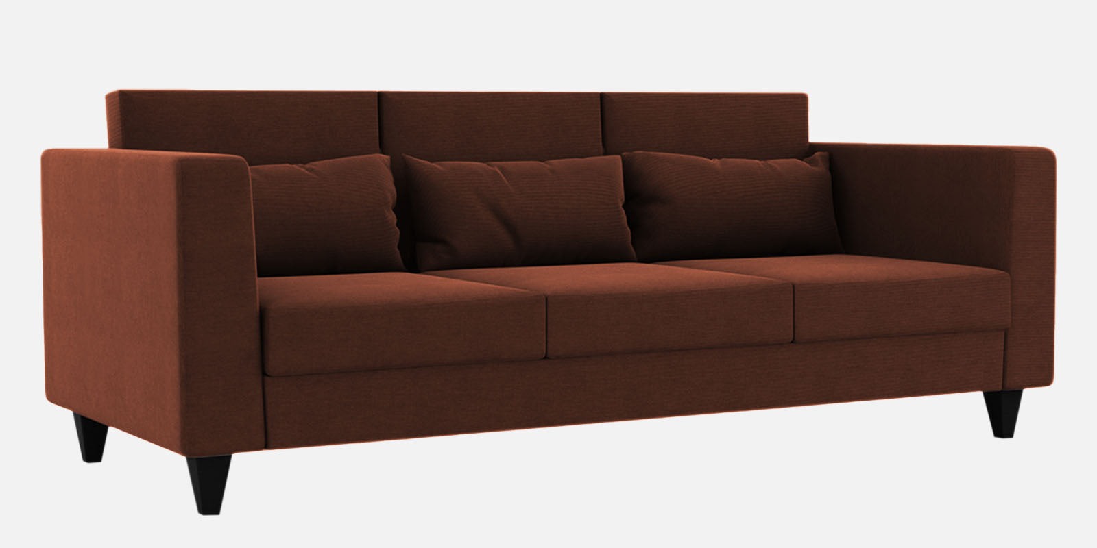 Nipul Fabric 3 Seater Sofa in Coffee Brown Colour