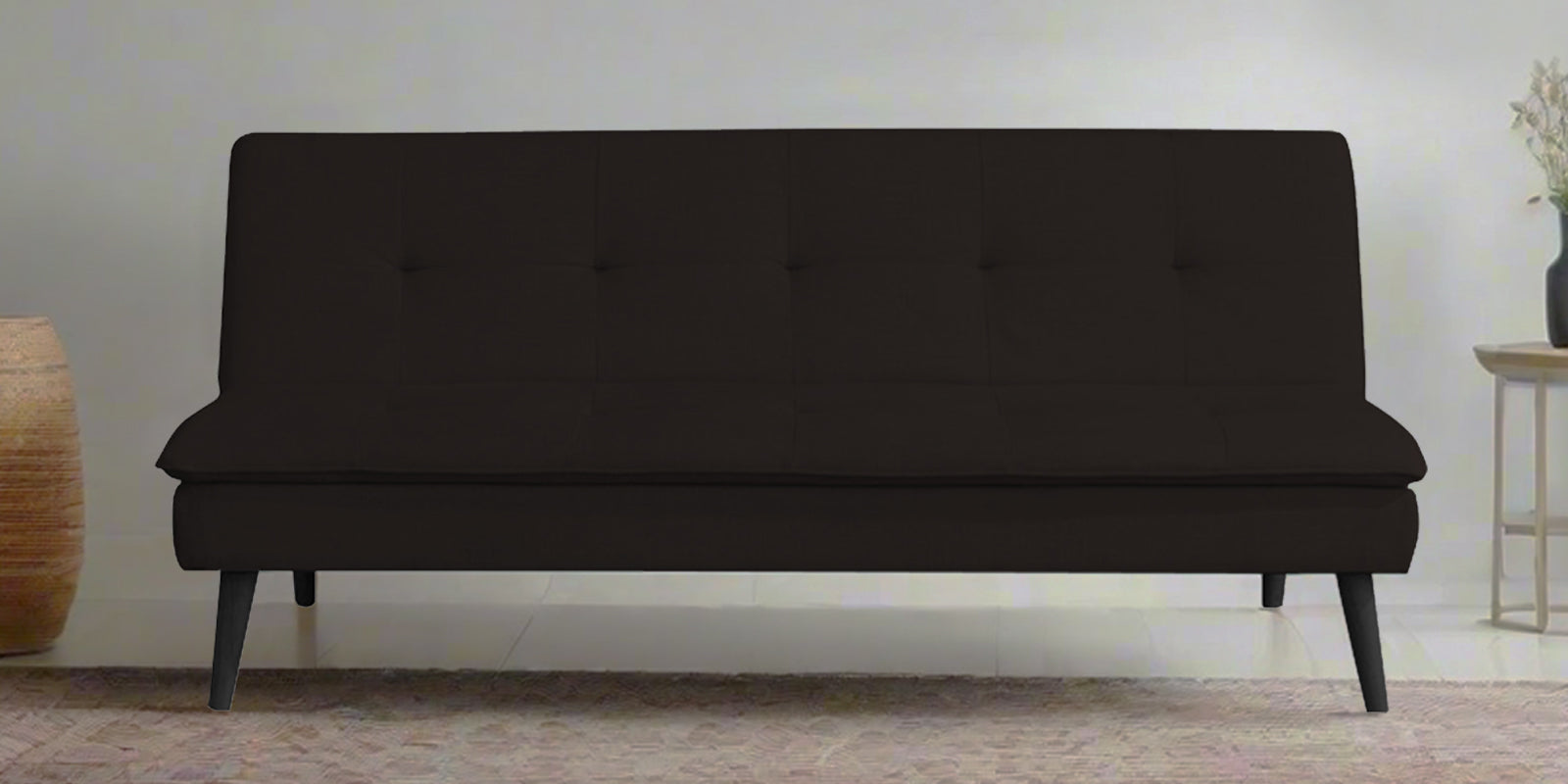 Toner Fabric Convertible Sofa Cum Bed In Cara Brown Colour