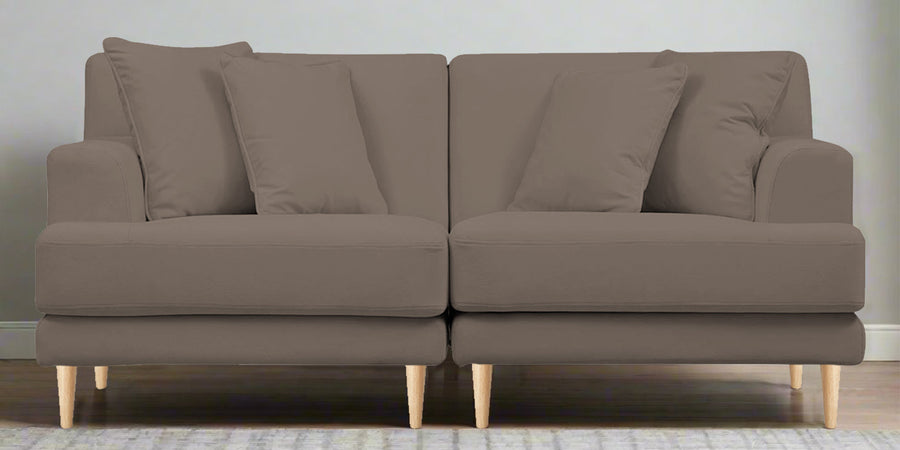 Woody Fabric 2 Seater Sofa In Rock Beige Colour - Febonic Living