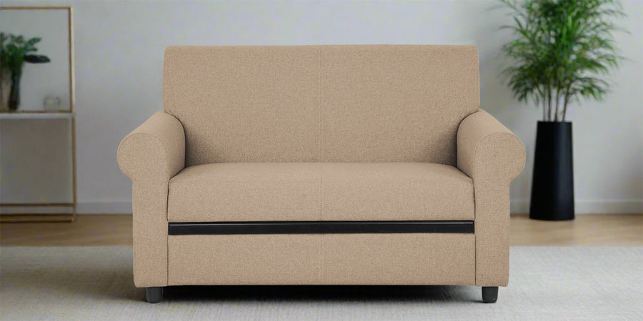 Ribby Fabric 2 Seater Sofa In Olive Beige Colour - Febonic Living