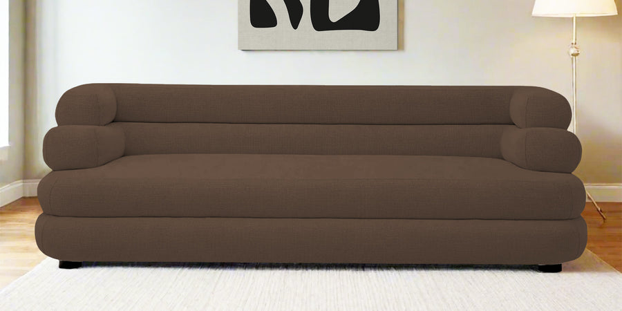 Wener Fabric 3 Seater Sofa In Rosy Brown Colour - Febonic Living