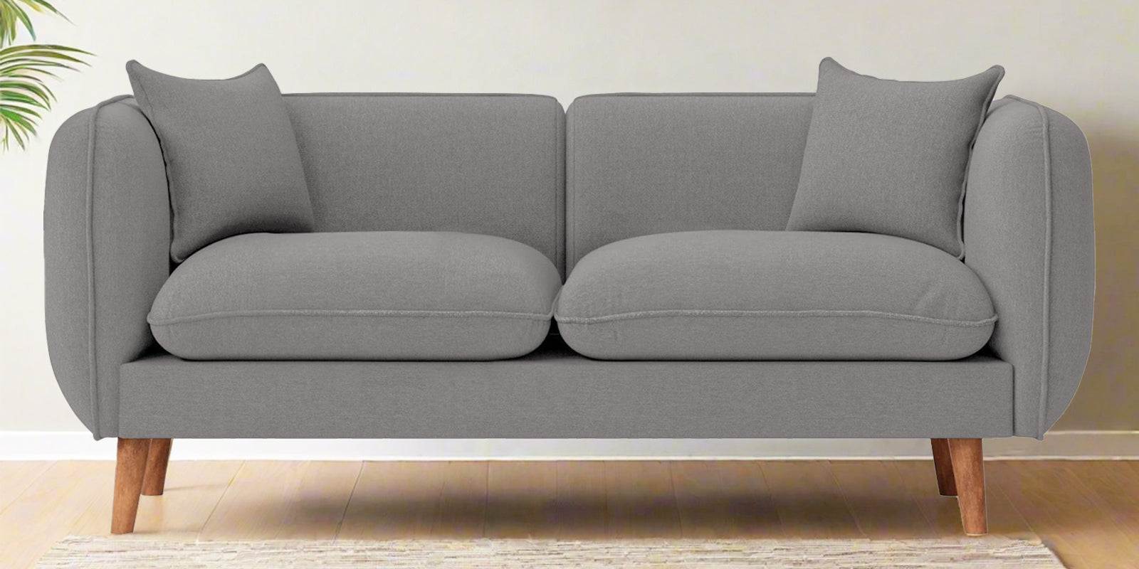 Reva Fabric 2 Seater Sofa In Silver Grey Colour - Febonic Living