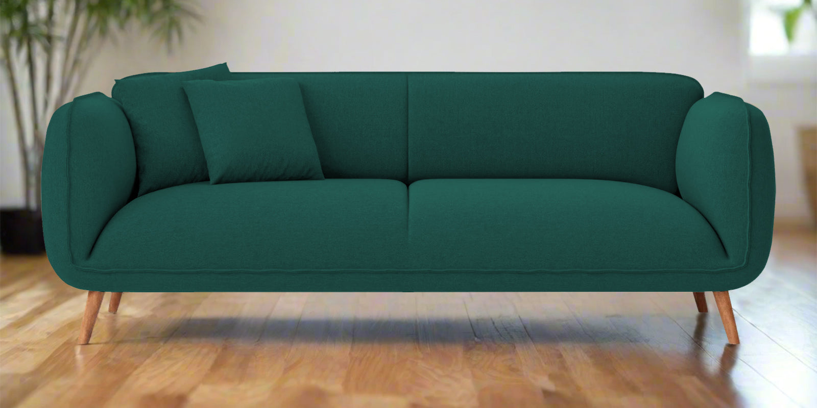 Zia Fabric 3 Seater Sofa In Sage Green Colour - Febonic Living