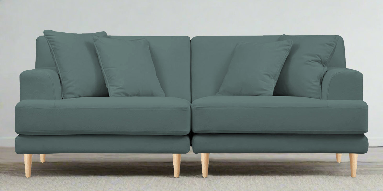 Woody Fabric 3 Seater Sofa in Pista Green Colour