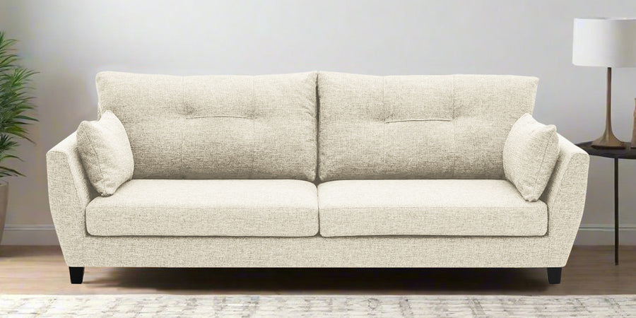 Mario Fabric 3 Seater Sofa In Ivory Cream Colour - Febonic Living