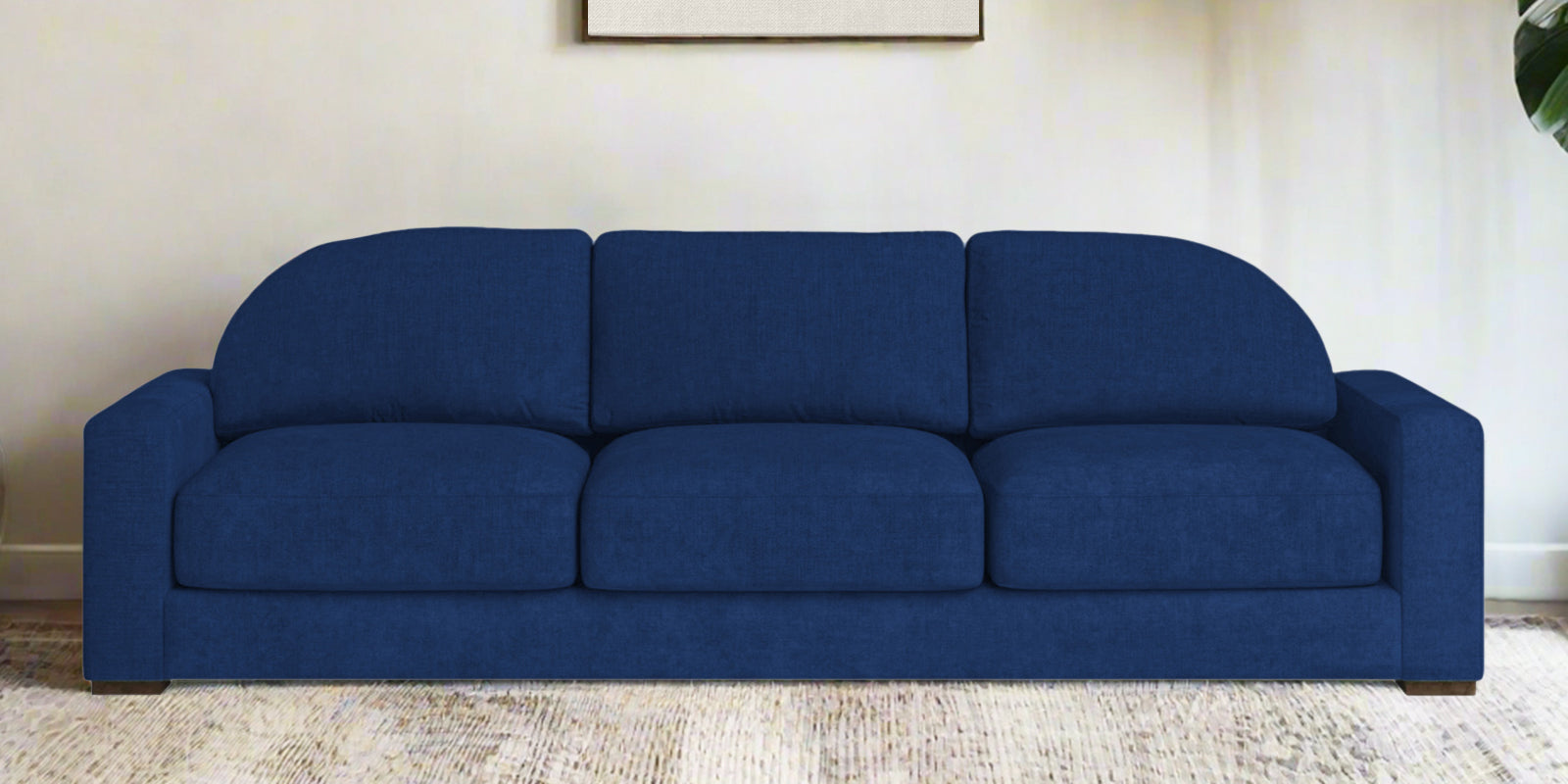 Dara Fabric 3 Seater Sofa In Royal Blue Colour