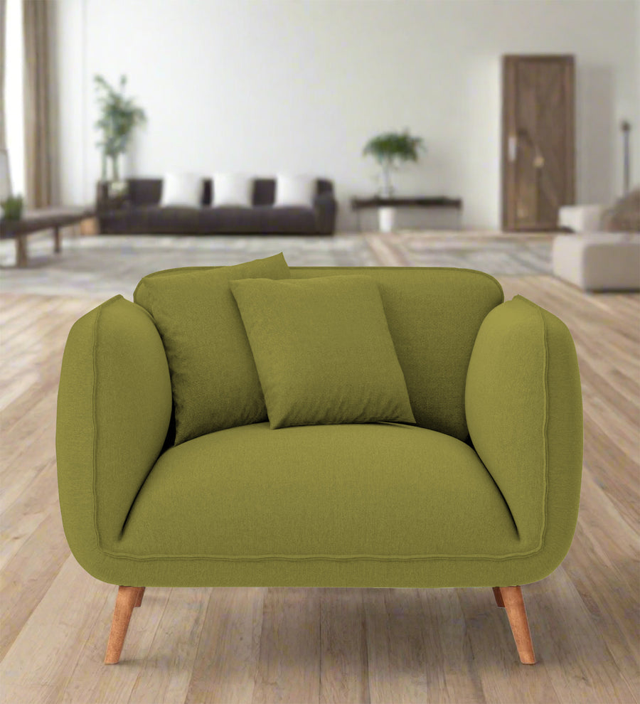Zia  1 Seater Fabric Sofa - Kelly Green by Febonic Living
