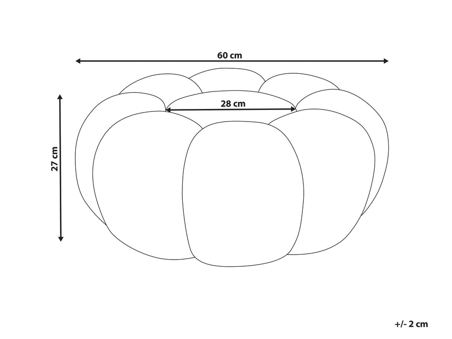 Wart Boucle Pouffe In Shell White Colour - Febonic Living