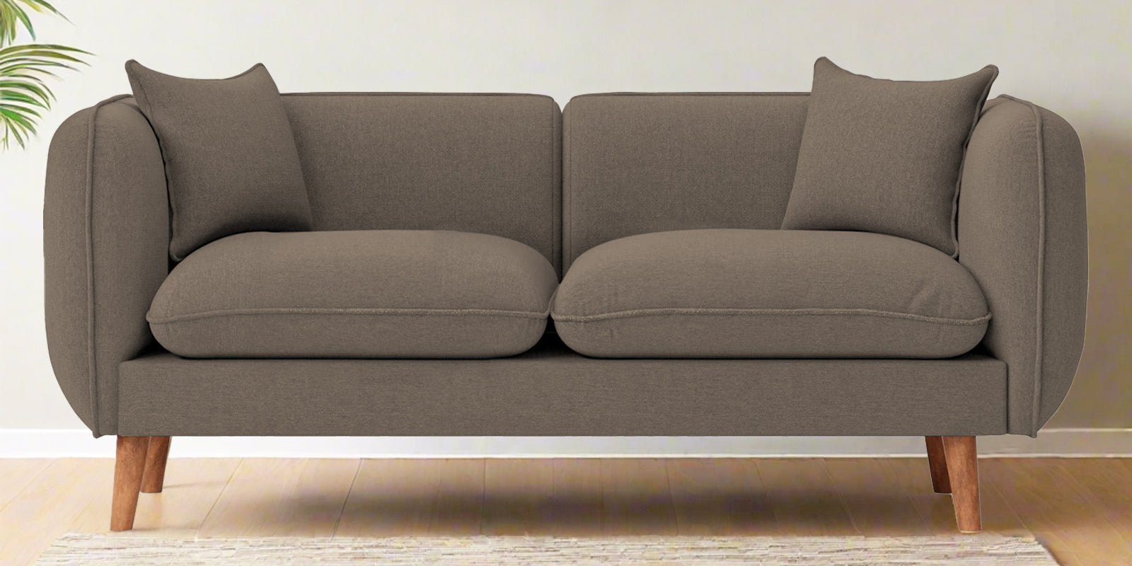 Reva Fabric 2 Seater Sofa In Hazel Beige Colour - Febonic Living