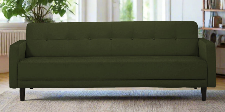 Noha Fabric 3 Seater Sofa In Olive Green Colour - Febonic Living