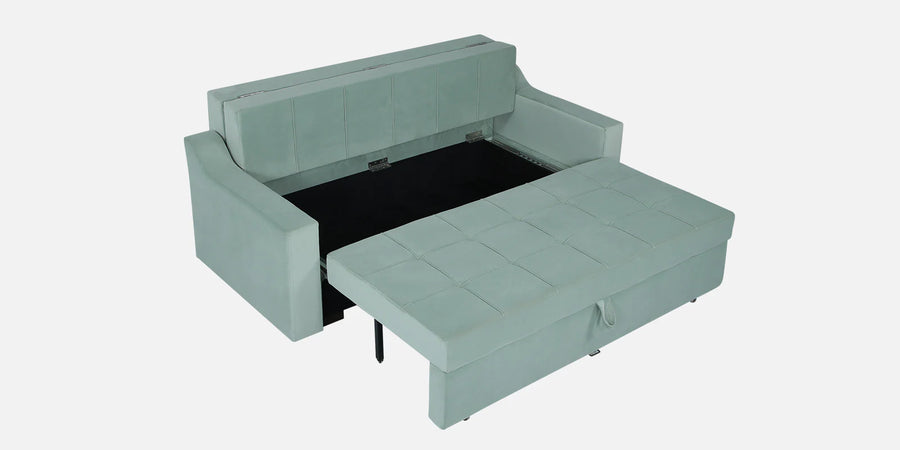 Jason Fabric 3 Seater Pull Out Sofa Cum Bed In Suka Blue Colour - Febonic Living