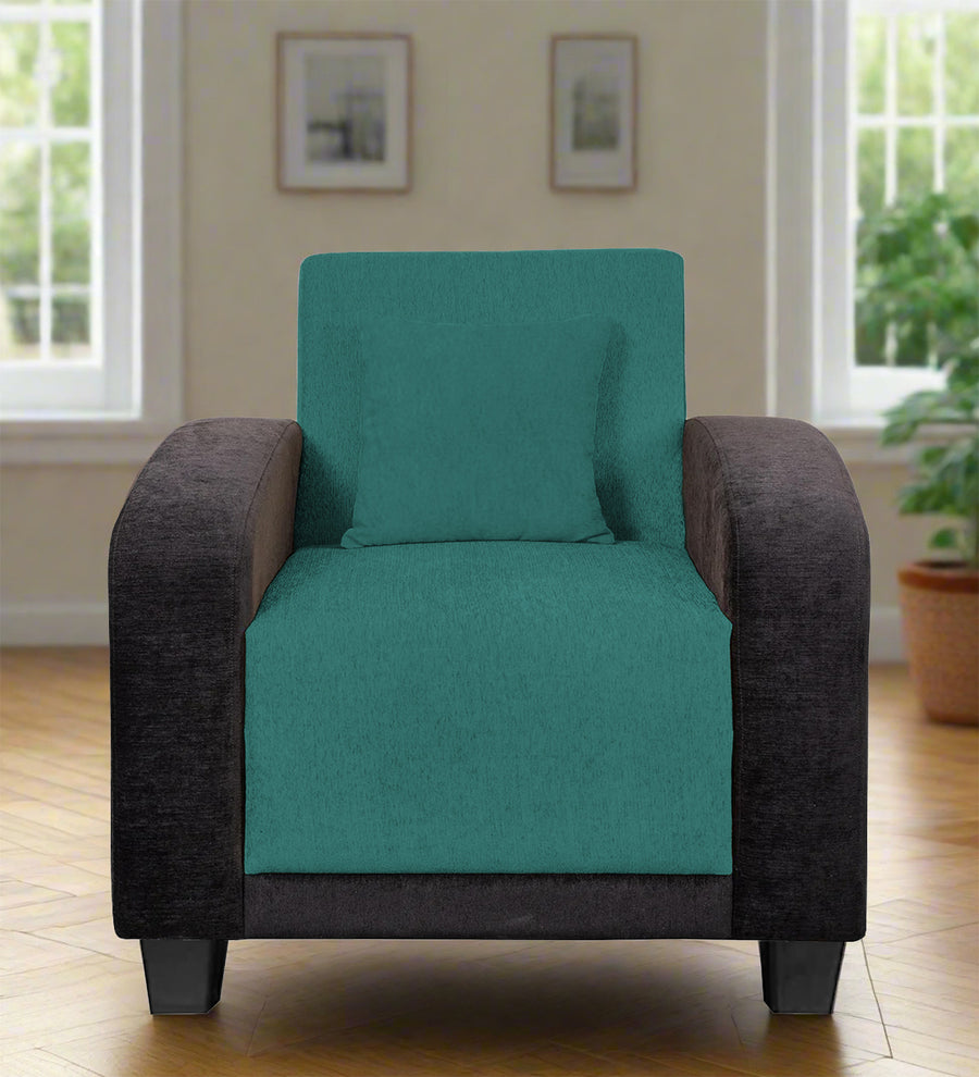 Alex  1 Seater Fabric Sofa - Sea Green by Febonic Living