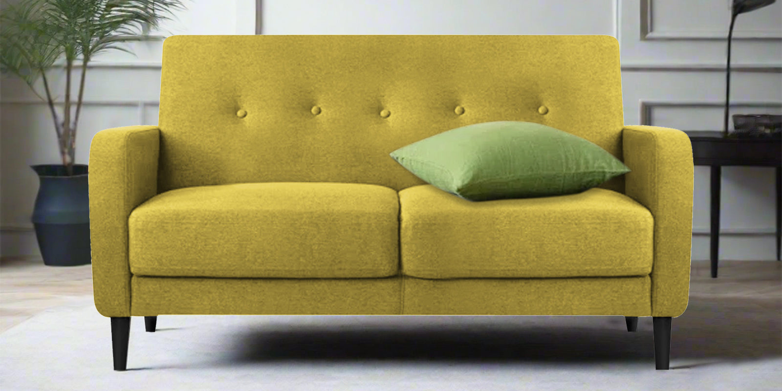 Marq Fabric 2 Seater Sofa in Parrot Green Colour