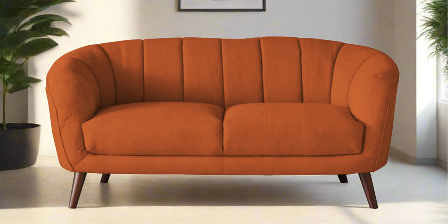 Benjamin Fabric 2 Seater Sofa In Vivid Orange Colour - Febonic Living