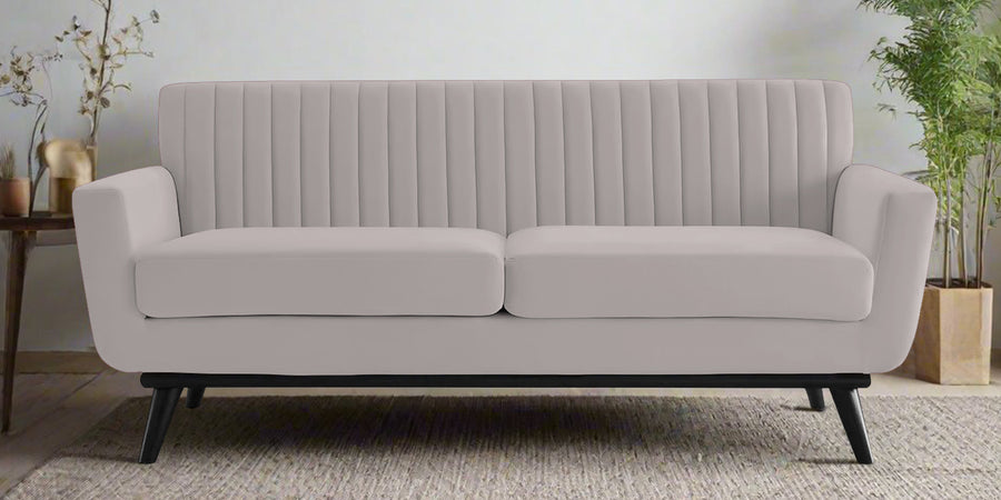 Tucker Velvet 2 Seater Sofa In Pearl Grey Colour - Febonic Living