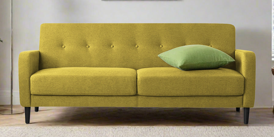 Marq Fabric 3 Seater Sofa In Parrot Green Colour - Febonic Living