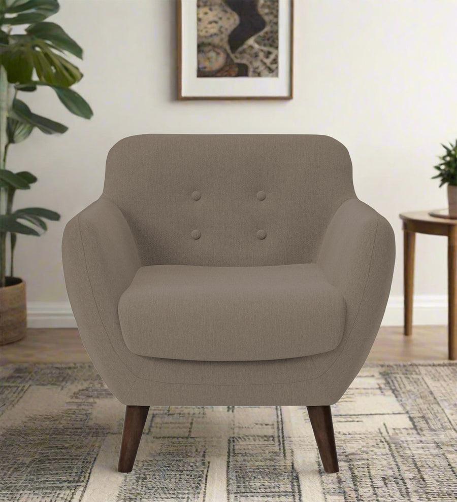 Goofy  1 Seater Fabric Sofa - Hazel Beige by Febonic Living