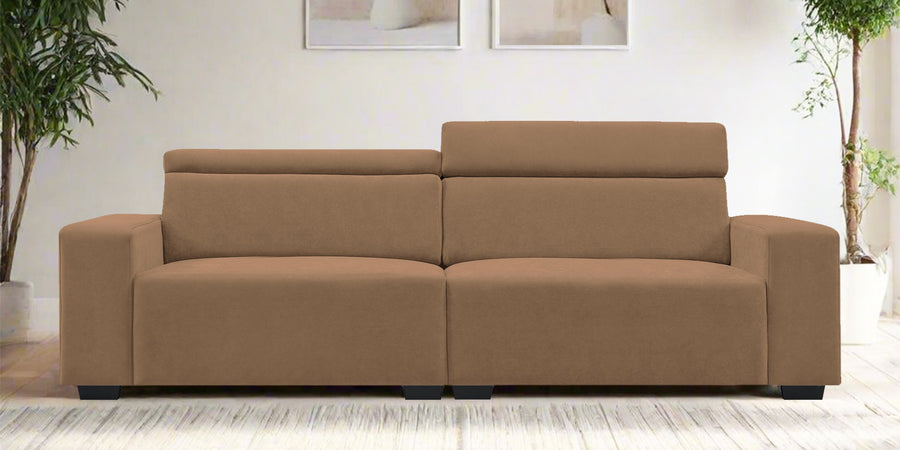 Hiro Fabric 3 Seater Sofa In Dusty Peach Colour - Febonic Living