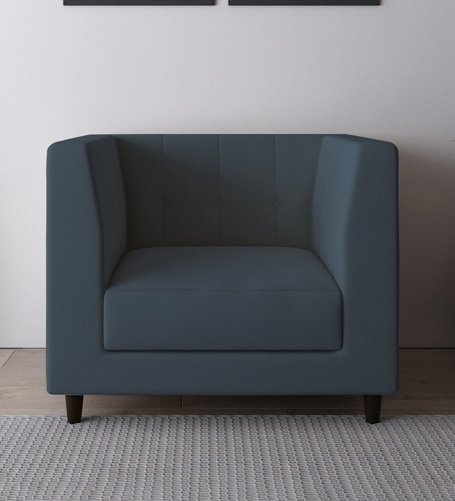 Braulia  1 Seater Velvet Sofa - Oxford Blue by Febonic Living