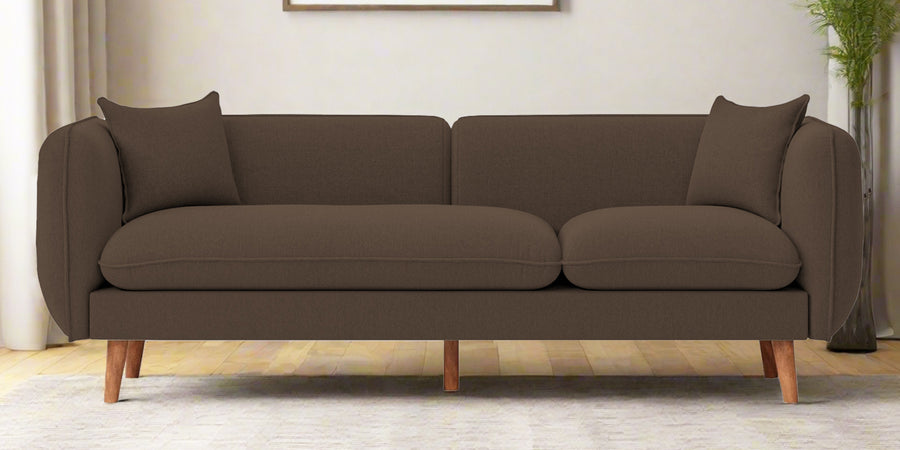 Reva Fabric 3 Seater Sofa In Rosy Brown Colour - Febonic Living