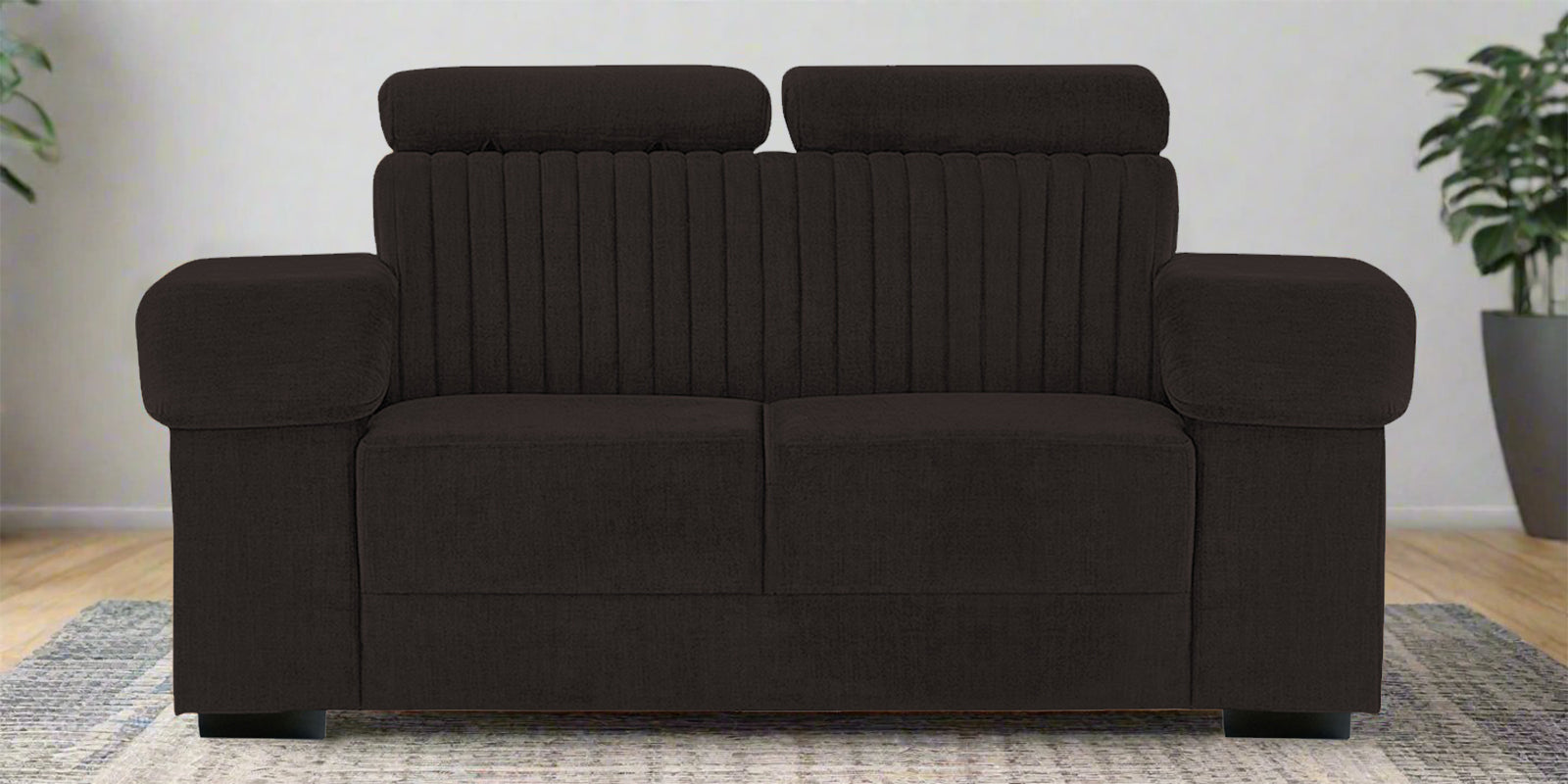 Draco Fabric 2 Seater Sofa In Cara Brown Colour - Febonic Living