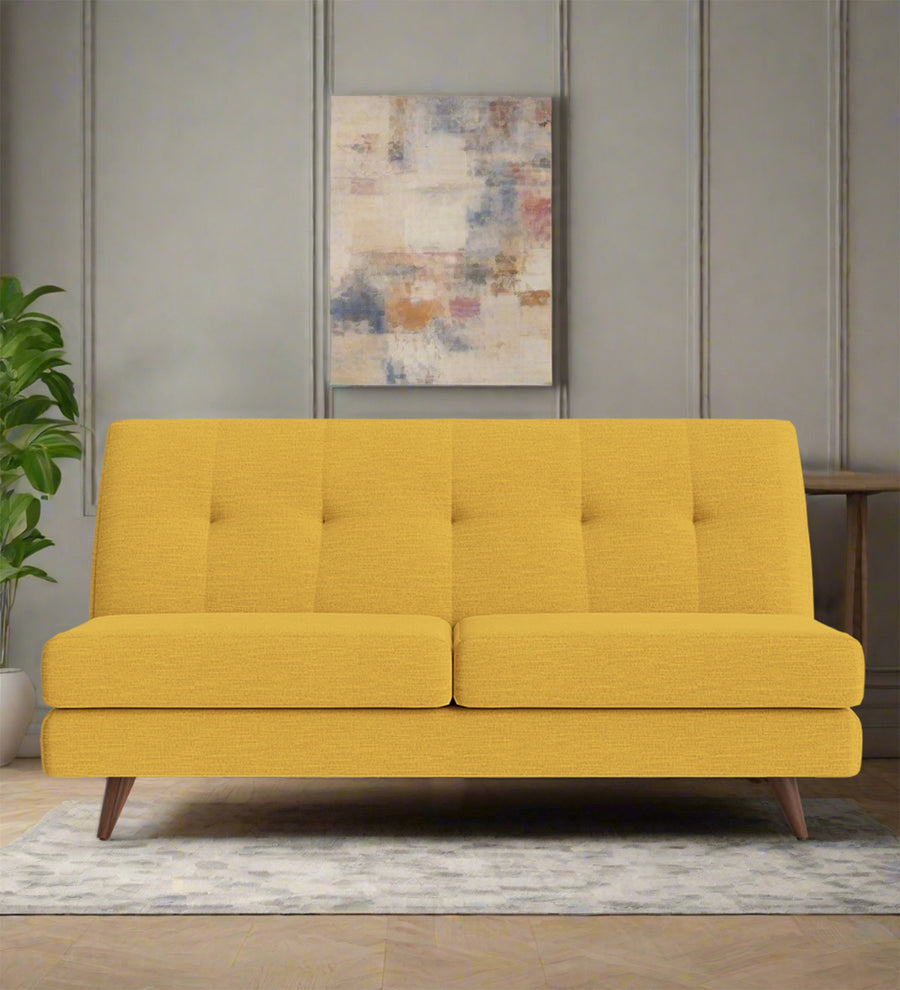 Jasmin  2 Seater Armless Fabric Sofa - Bold Yellow by Febonic Living