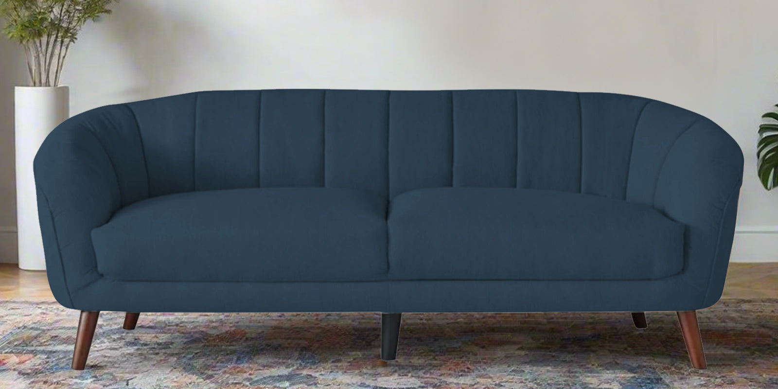 Benjamin Fabric 3 Seater Sofa in Light Blue Colour