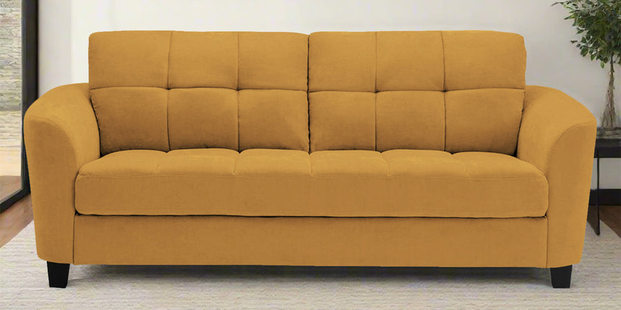 Mulan Fabric 2 Seater Sofa In Corn Yellow Colour - Febonic Living