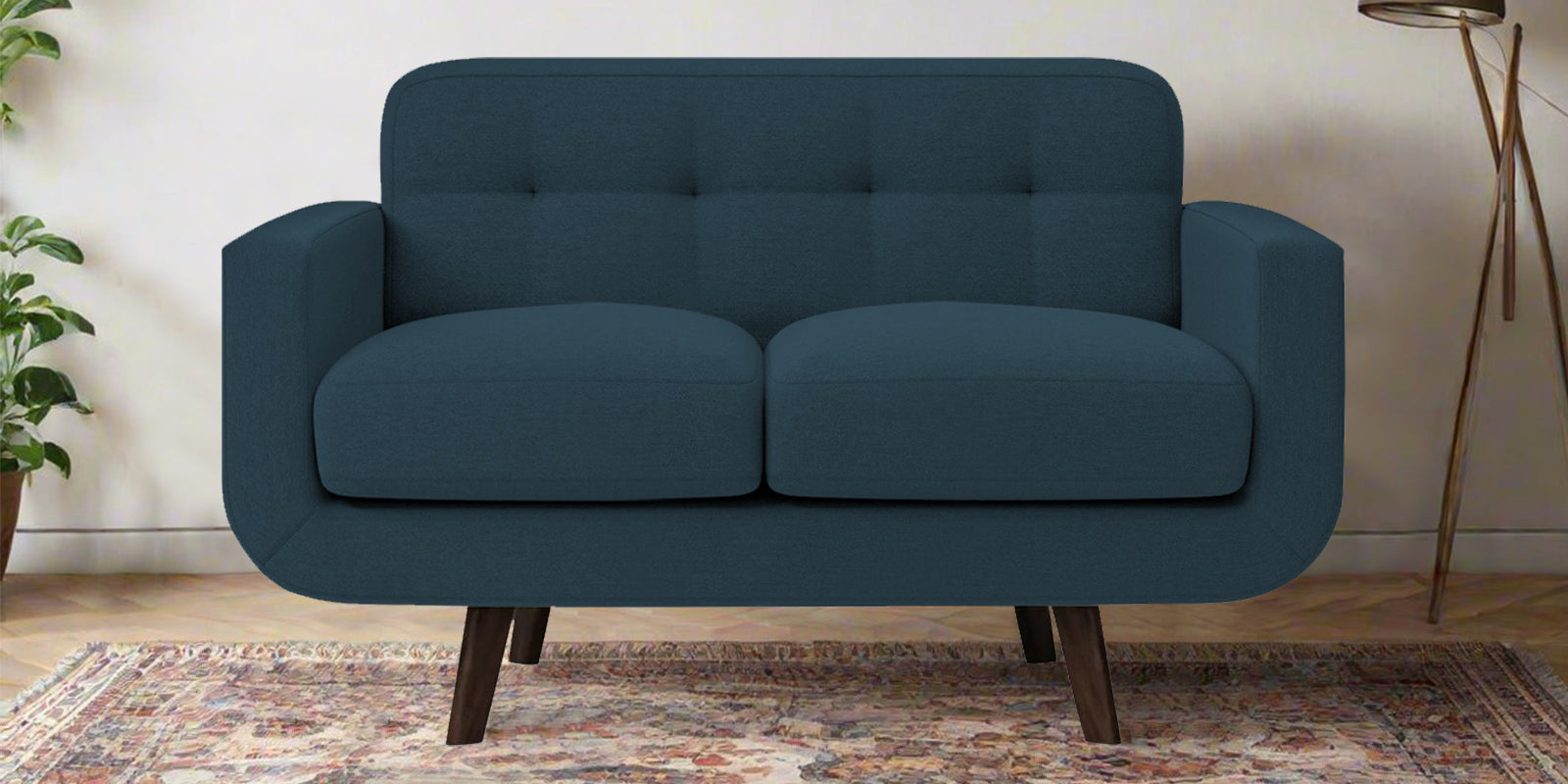 Marsela Fabric 2 Seater Sofa in Cool Blue Colour