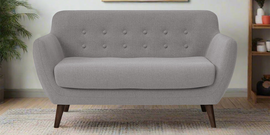 Goofy Fabric 2 Seater Sofa In Silver Grey Colour - Febonic Living