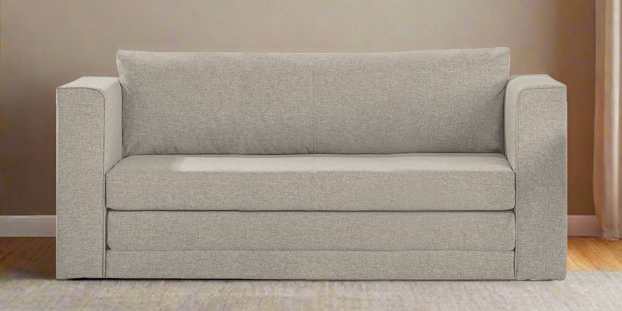 Kenia Fabric 3 Seater Foldable Sofa Cum Bed In Ash Grey Colour - Febonic Living