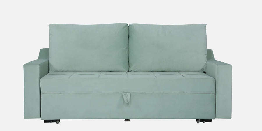 Jason Fabric 3 Seater Pull Out Sofa Cum Bed In Suka Blue Colour - Febonic Living