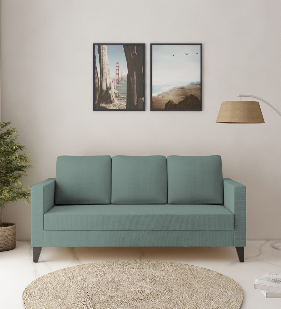 Nori 3 Seater Fabric Sofa - Suka Blue by Febonic Living
