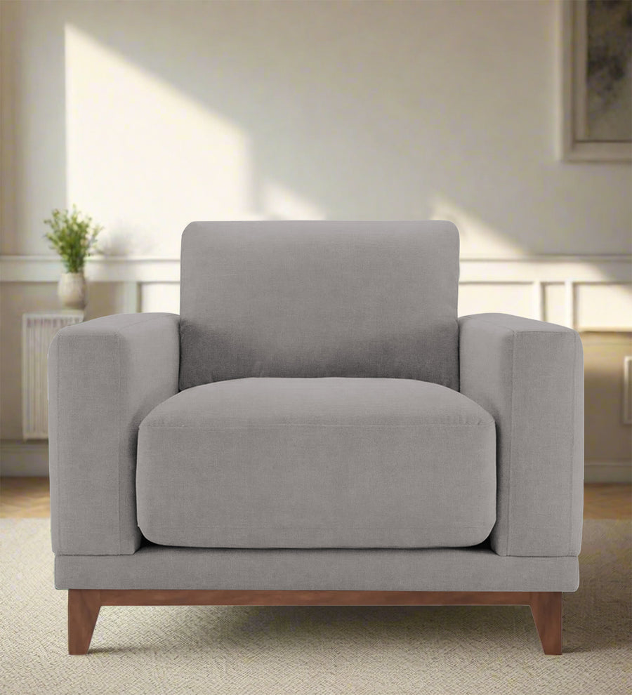Esha  1 Seater Fabric Sofa - Silver Grey by Febonic Living