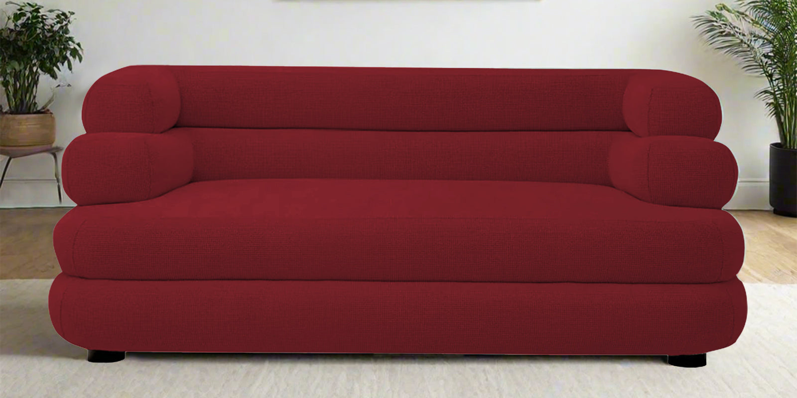 Wener Fabric 2 Seater Sofa in Chilli Red Colour