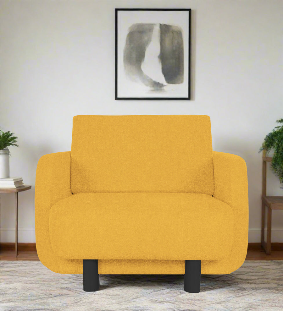 Varu  1 Seater Fabric Sofa - Bold Yellow by Febonic Living