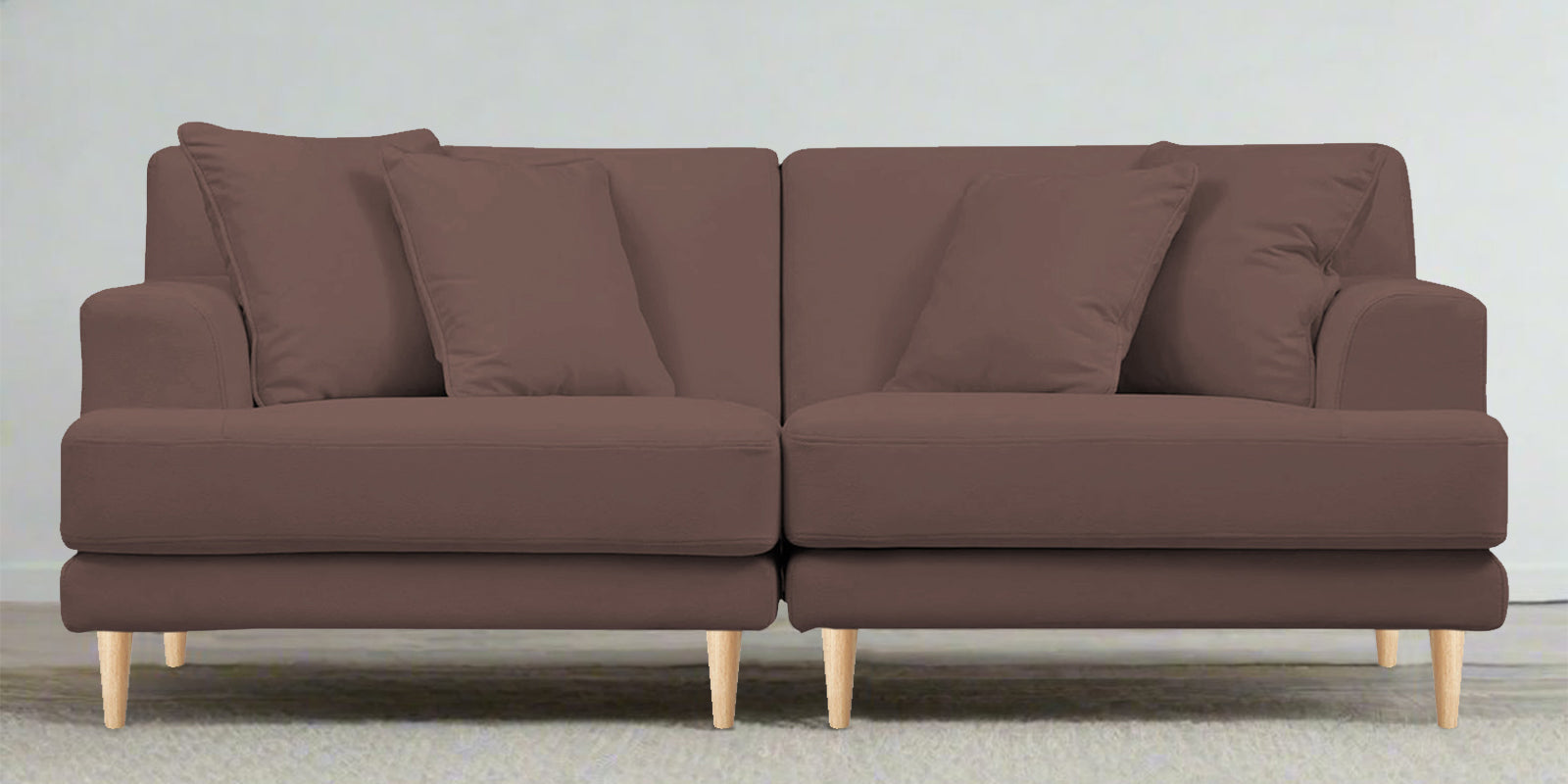 Woody Fabric 3 Seater Sofa in Berry Wine Colour