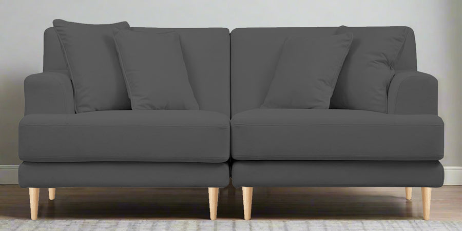 Woody Fabric 2 Seater Sofa In Pure Grey Colour - Febonic Living