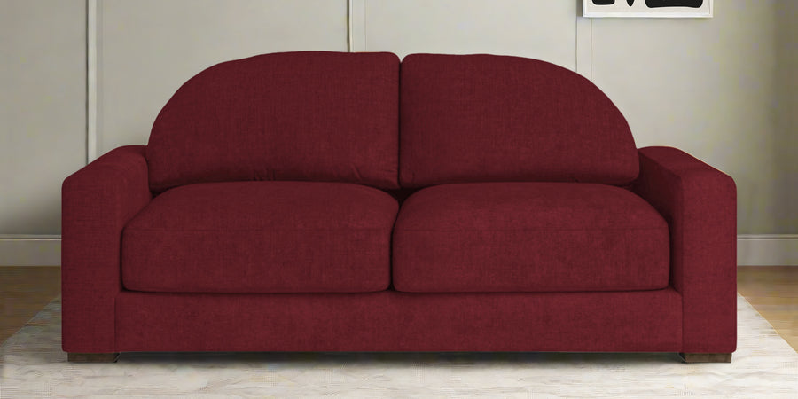 Dara Fabric 2 Seater Sofa In Blood Maroon Colour - Febonic Living