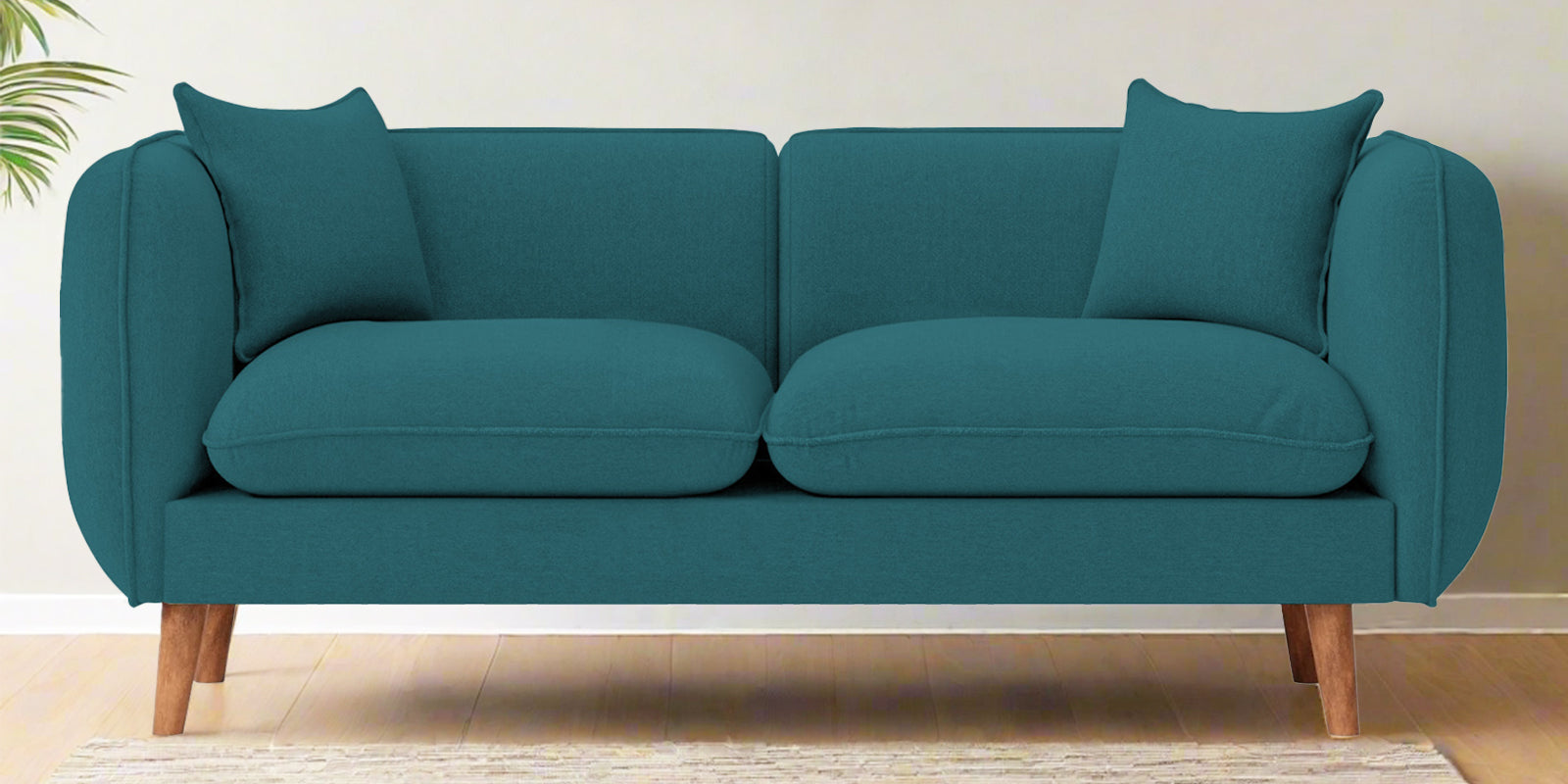 Reva Fabric 2 Seater Sofa In Water Blue Colour - Febonic Living