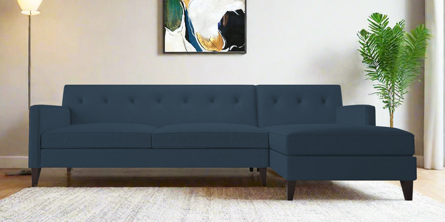 Miller Fabric Lhs Sectional Sofa 3 Lounger In Light Blue Colour - Febonic Living