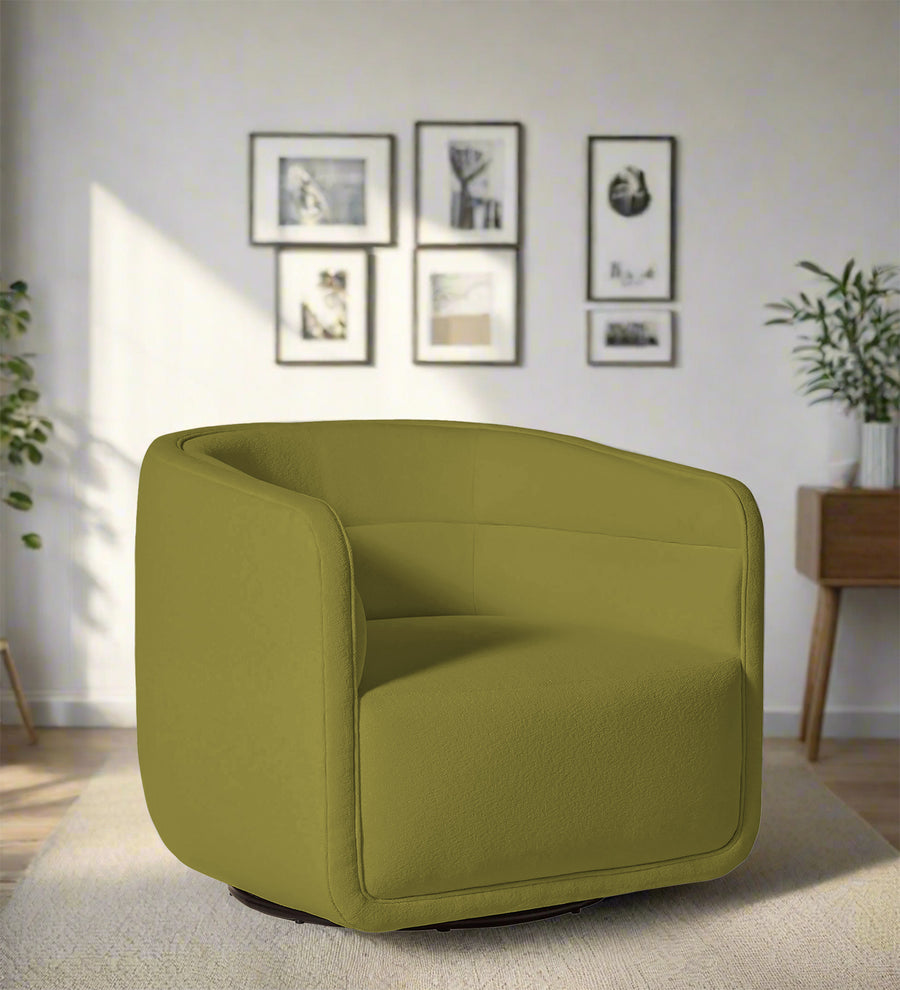 Ria  Swivel Fabric Chair - Kelly Green by Febonic Living