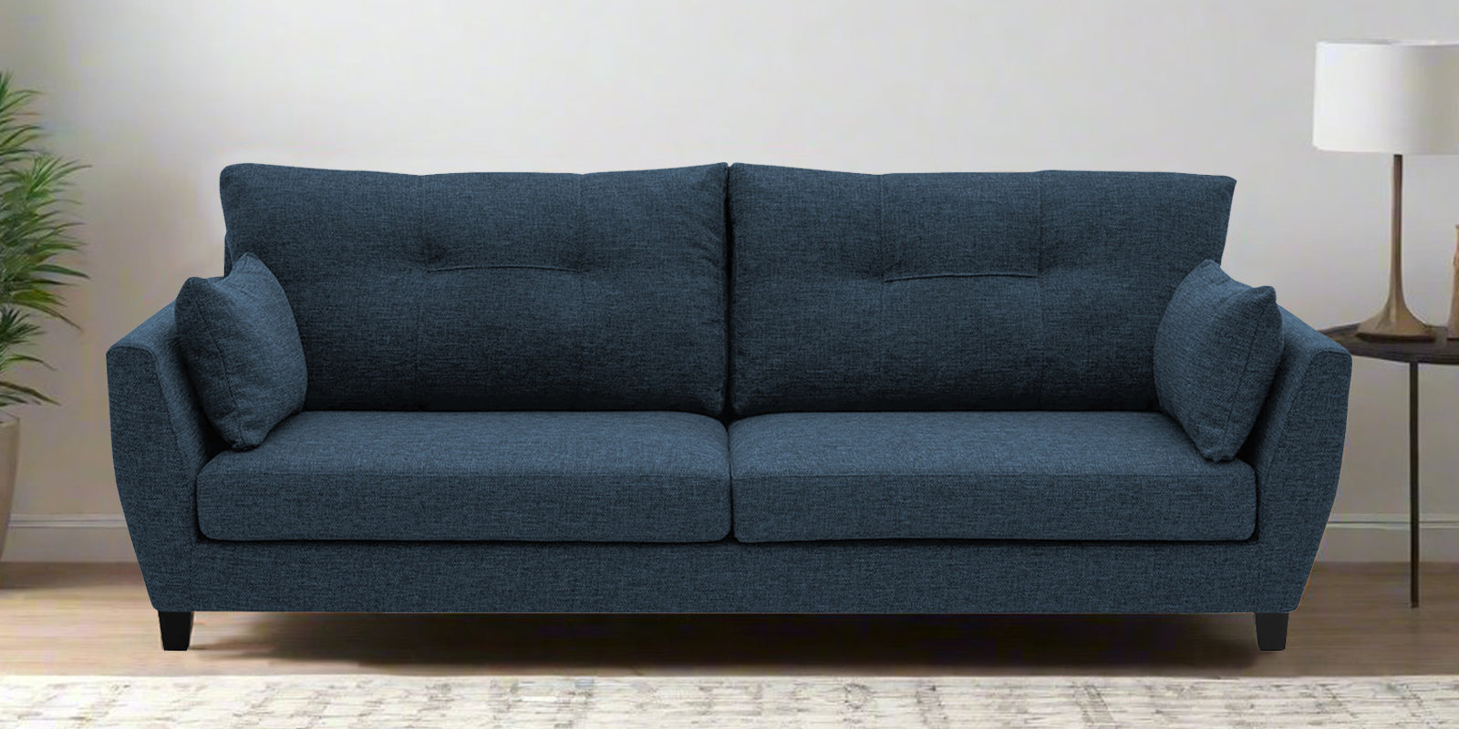 Mario Fabric 3 Seater Sofa in Light Blue Colour